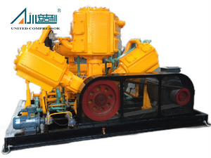 Compresor de aire lubricado con aceite tipo W de alta eficiencia de 180 m³/h