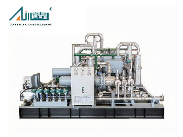 Compresor alternativo de hidrógeno de alta presión para uso industrial