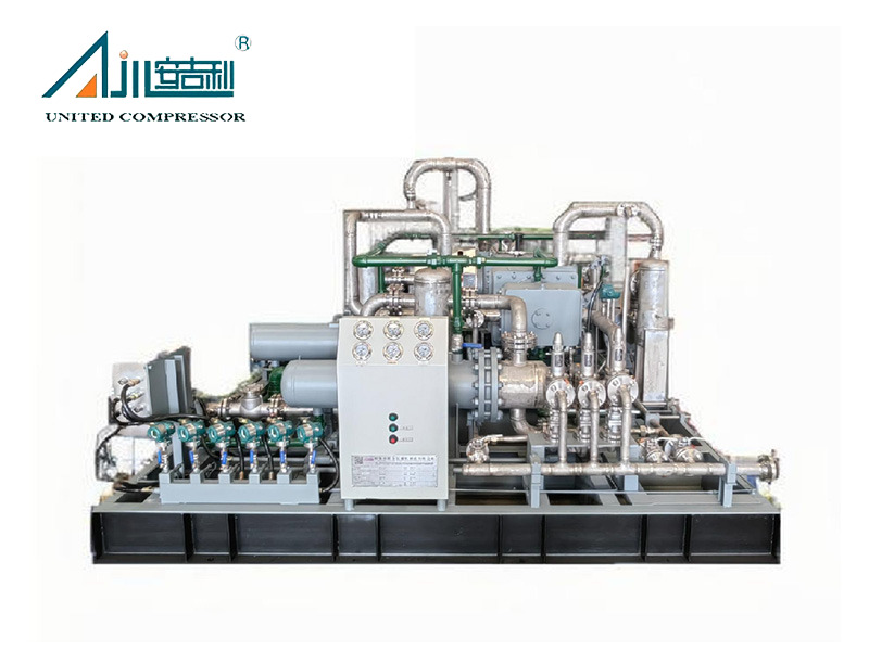 Compresor alternativo de hidrógeno de alta presión para uso industrial